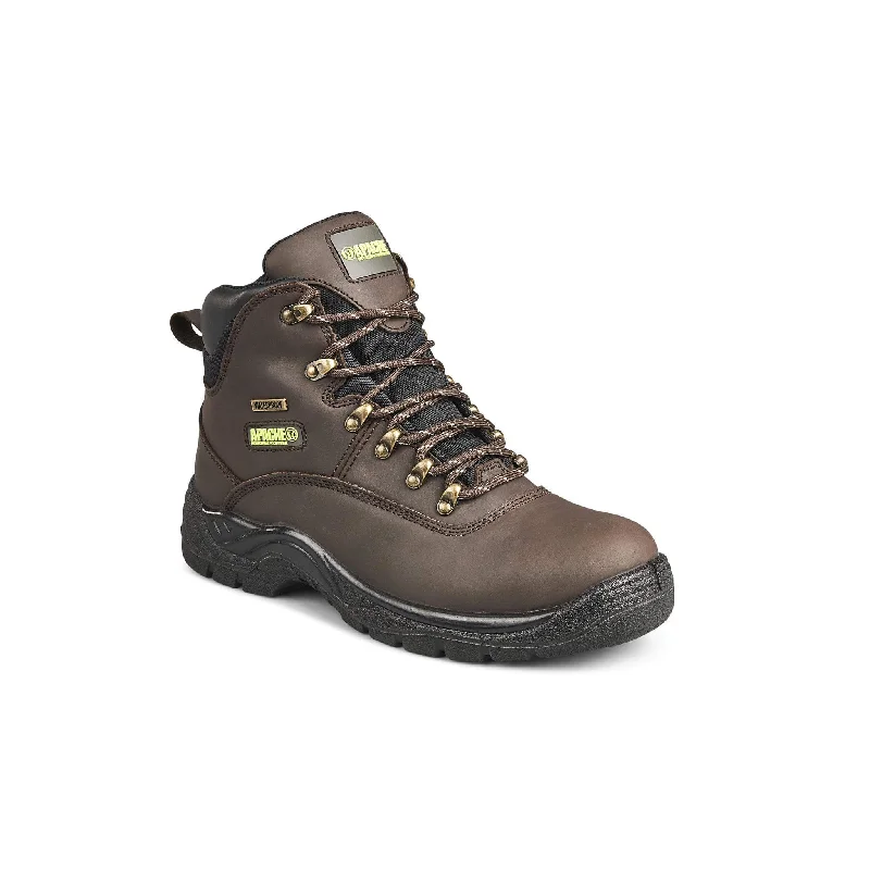 Apache SS813SM Brown Waterproof Safety Hiker Boots