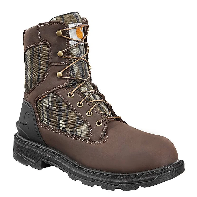 Carhartt Men's Ironwood Camo 8"" Soft Toe WP Work Boot -Mossy Oak- FT8002-M