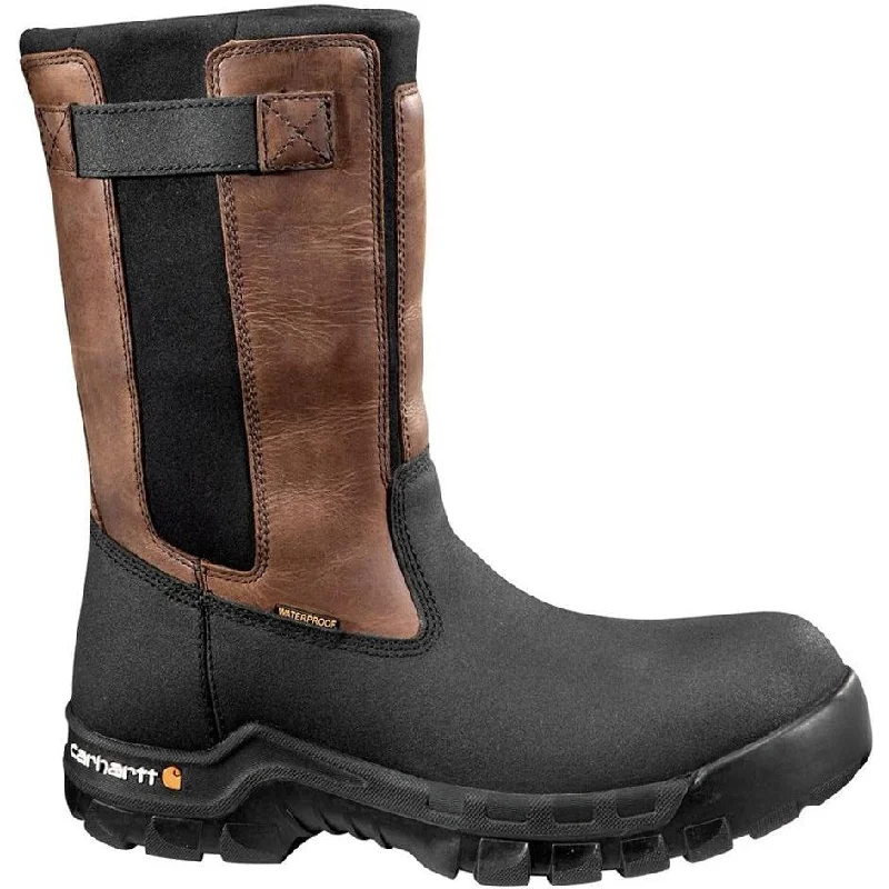 Carhartt Men's Rugged Flex 10"" Comp Toe Wellington Work Boot Brown CMF1391