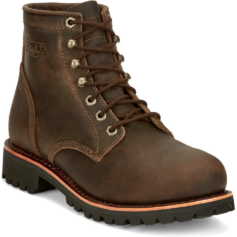 Chippewa Men's Classic 2.0 6"" Steel Toe Work Boot - Brown - NC2081