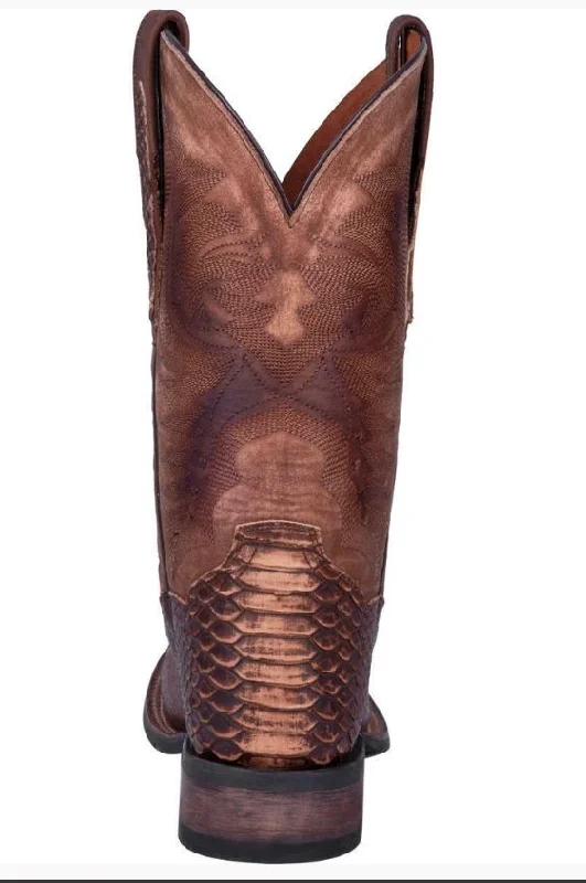 Dan Post Men's Brown Snake Skin Square Toe Boots Style DP4526