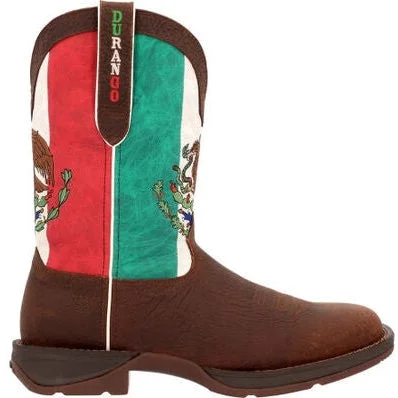 Durango Men's Rebel By Mexico Flag 11"" ST Western Boot -Brown- DDB0430