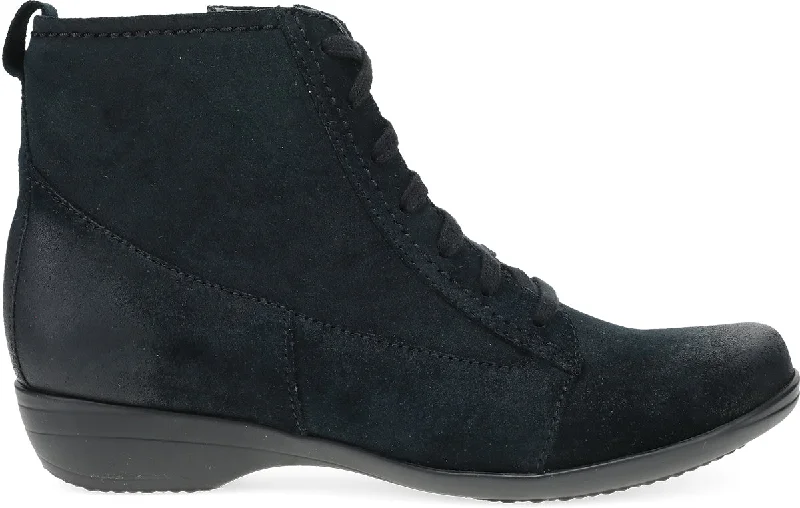 Fergie Lace Up Black Boot