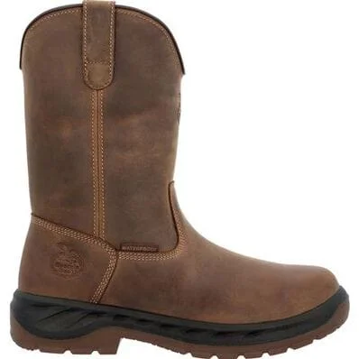 Georgia Boot Men's OT Brown Waterproof Pull On Work Boots GB00523