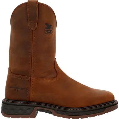 Georgia Men's Carbo Tec 10"" Pull On Slip Resist Work Boot -Brown- GB00494