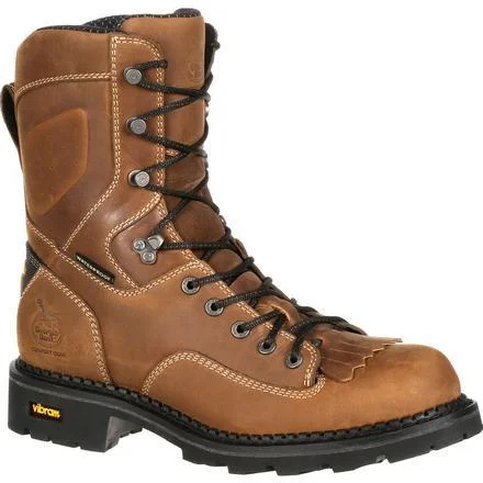 Georgia Men's Comfort Core 8"" Comp Toe Logger Work Boot Brown GB00123