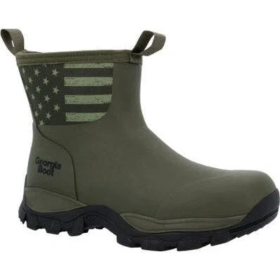 Georgia Men's GBR 8"" WP Mid Rubber Work Boot - Dark Green - GB00631