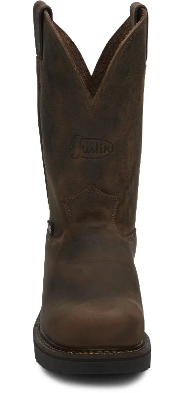 Justin Men's Balusters Bay Gaucho Brown Steel Toe Work Boots 4445