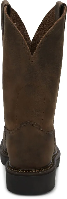 Justin Men's Balusters Bay Gaucho Brown Steel Toe Work Boots 4445