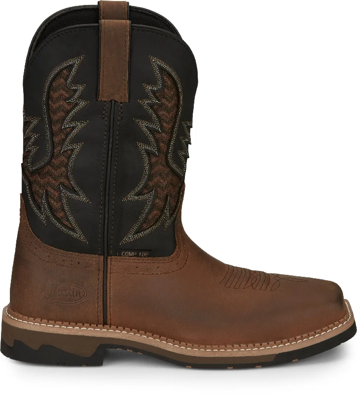 Justin Men's Bolt Brown Nano Composite Toe Work Boots SE4113