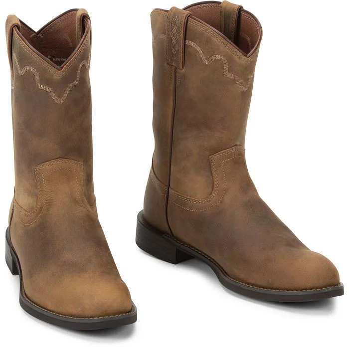 Justin Mens Jeb Tan Apache Western Boots Style 3902