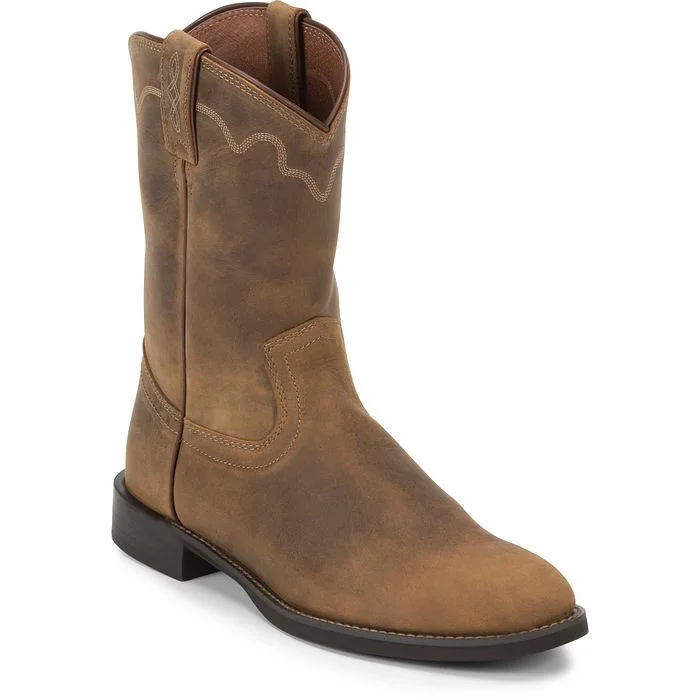 Justin Mens Jeb Tan Apache Western Boots Style 3902