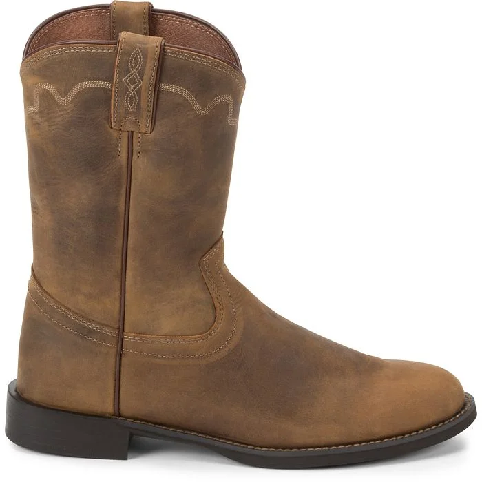 Justin Mens Jeb Tan Apache Western Boots Style 3902