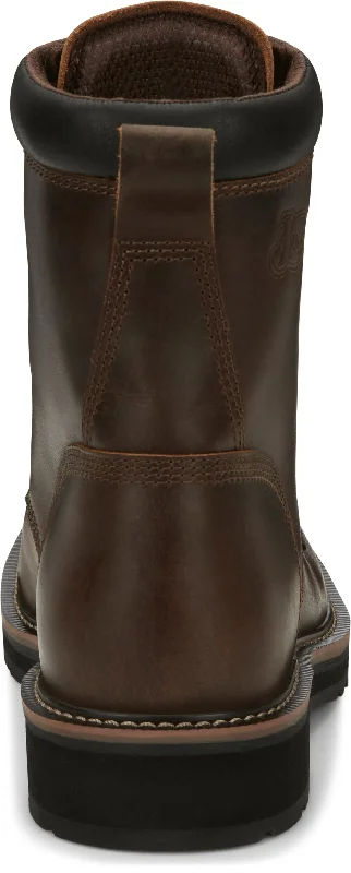 Justin Men's Stampede Pulley Aged Bark Brown Steel Toe Work Boots SE682