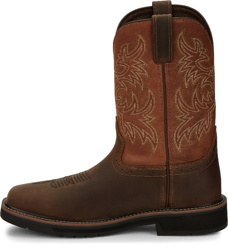 Justin Men's Stampede Switch Brown Composite Toe Work Boots SE4812