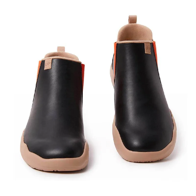 Granada Black Split Leather Boots Kid