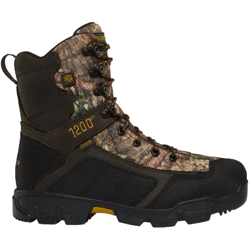 Lacrosse Men's Cold Snap 9"" Plain Toe WP 1200G Hunt Boot Mossy Oak 566710