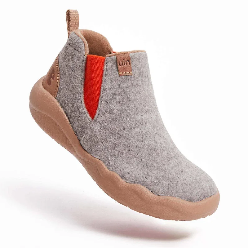 Granada Light Grey Wool Boots Men