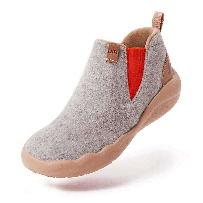 Granada Light Grey Wool Boots Men