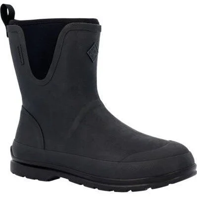 Muck Men's Originals Pull On Soft Toe WP Mid Work Boot- Black- OMM000