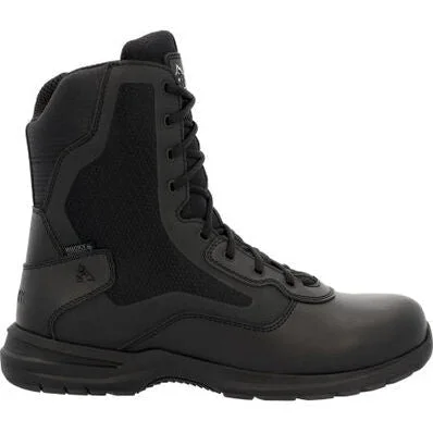 Rocky Men's Cadet 8"" Side Zip Public Service Duty Boot -Black- RKD0102