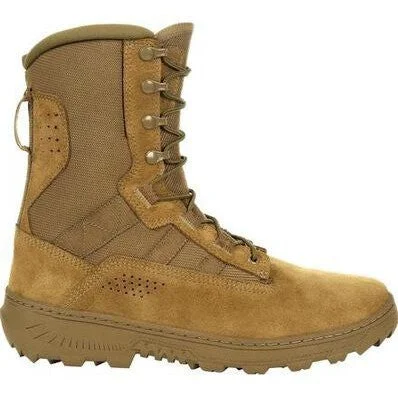 Rocky Men's Havoc Lightweight 8"" Soft Toe Commercial Military Boot -Brown- RKC105