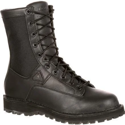 Rocky Men's Lace to Toe 8"" Waterproof Duty Boot - Black  - FQ0002080