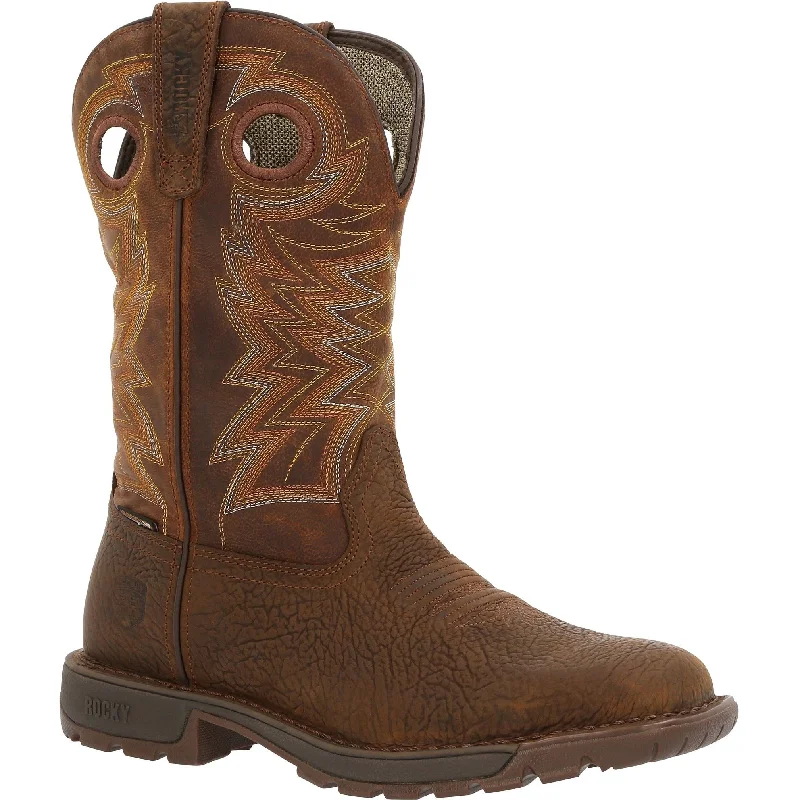 Rocky Men's Legacy 32 11"" Square Toe WP Western Boot - Brown - RKW0355