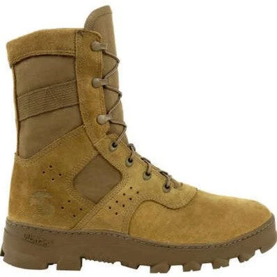 Rocky Men's USMC Tropical 8"" Soft Toe PR USA Made Military Boot- RKC091