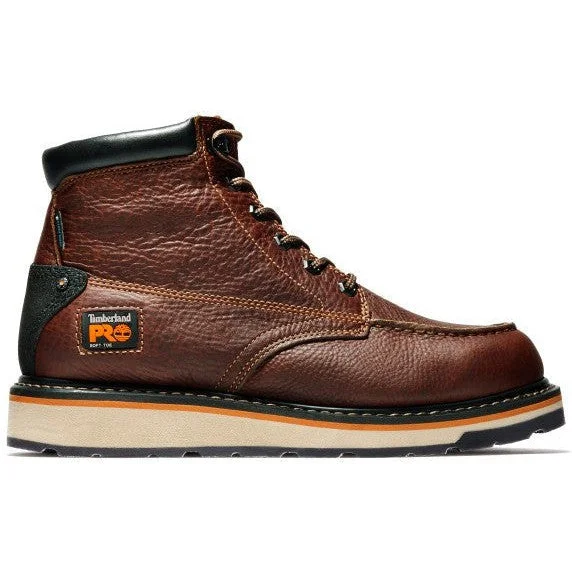 Timberland Pro Men's Gridworks 6"" Soft Toe WP Work Boot- Brown- TB1A1KRQ214