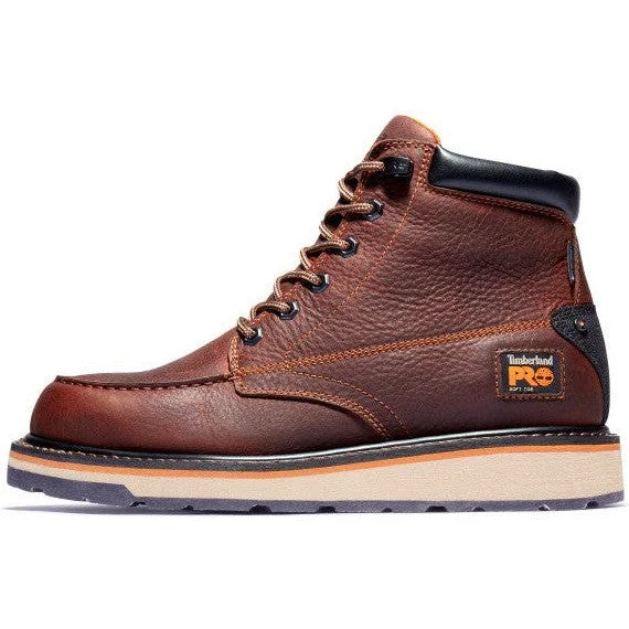 Timberland Pro Men's Gridworks 6"" Soft Toe WP Work Boot- Brown- TB1A1KRQ214