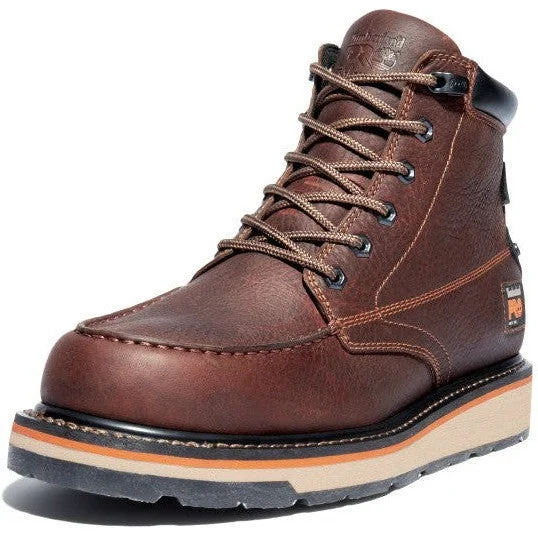 Timberland Pro Men's Gridworks 6"" Soft Toe WP Work Boot- Brown- TB1A1KRQ214