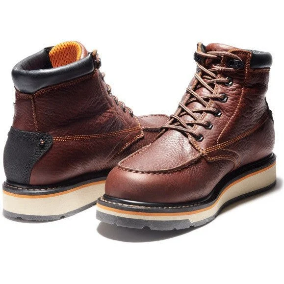 Timberland Pro Men's Gridworks 6"" Soft Toe WP Work Boot- Brown- TB1A1KRQ214