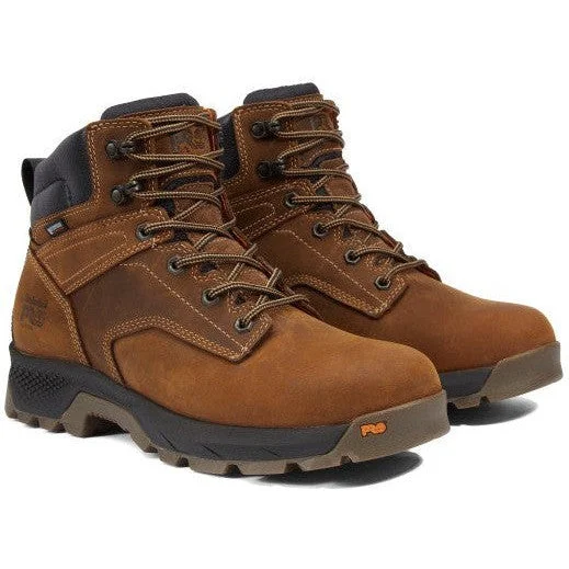 Timberland Pro Men's Titan EV 6"" Soft Toe WP Work Boot- Brown- TB1A5M2T214