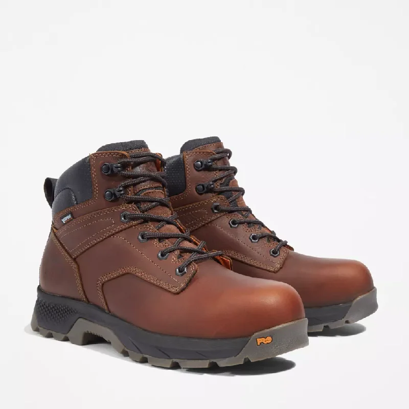 Timberland Pro Men's Titan EV 6"" WP Comp Toe Work Boot -Brown- TB0A42FY214