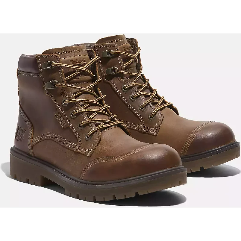 Timberland Pro Men's Whitman 6"" Soft Toe WP Work Boot -Brown- TB0A678KEM4