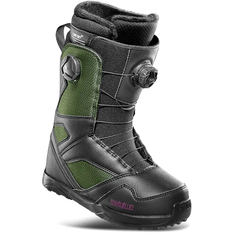 32 STW Double Boa Black Green Snowboard Boots Women's 2024