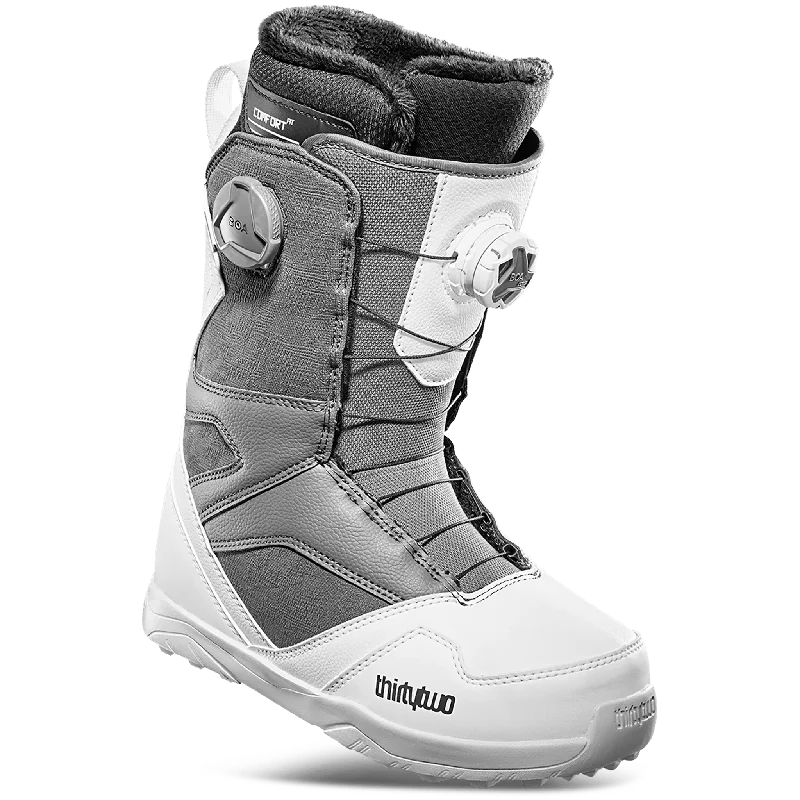 32 STW Double Boa White Camo Snowboard Boots Women's 2024