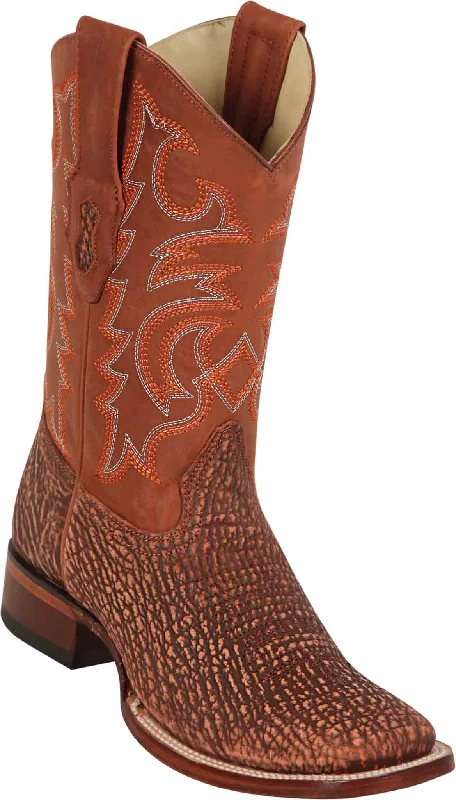 8220903 LOS ALTOS BOOTS WIDE SQUARE TOE SHARK RUSTIC COGNAC