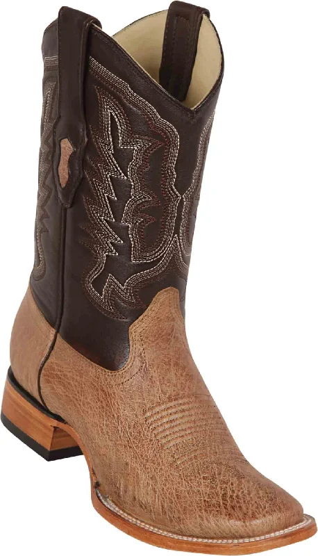 8279772 LOS ALTOS BOOTS WIDE SQUARE TOE SMOOTH OSTRICH MOCKA