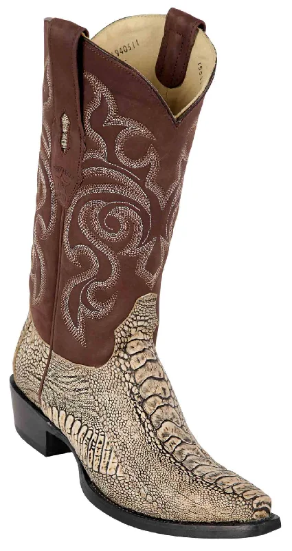 940511 LOS ALTOS BOOTS SNIP TOE OSTRICH LEG RUSTIC ORYX