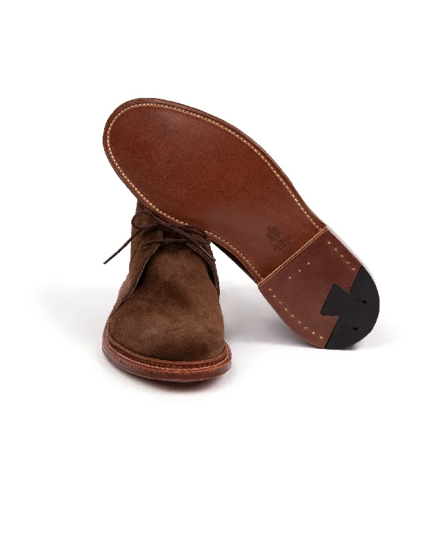 Alden Unlined Suede Chukka Boot: Dark Brown 1492