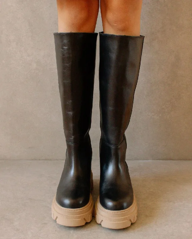 Alohas Katiuska Black Stone Beige Boots