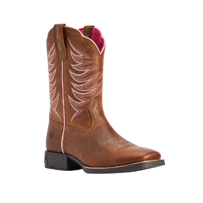 Ariat Youth Girl's Firecatcher Rowdy Brown Square Toe Boot