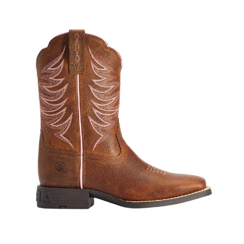 Ariat Youth Girl's Firecatcher Rowdy Brown Square Toe Boot