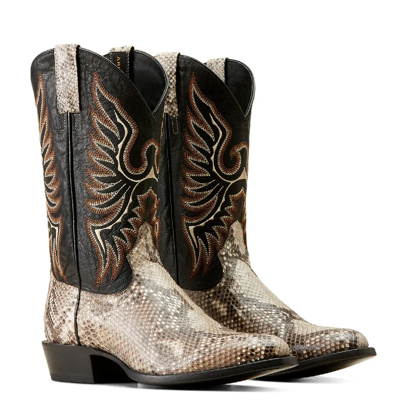 Ariat Men's Slick Python Cowboy Boots Natural