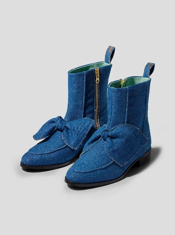 BB boots in blue denim