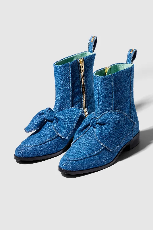 BB boots in blue denim