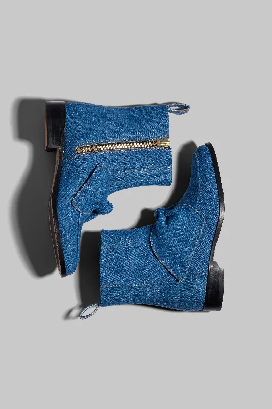 BB boots in blue denim