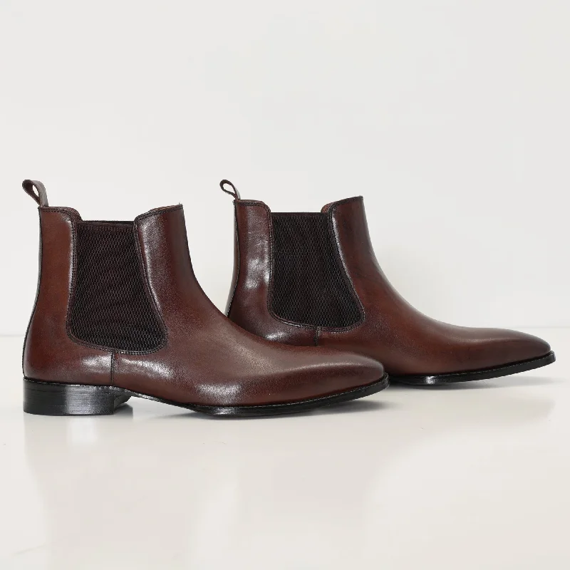 Handmade Leather Chelsea Boot - Brown